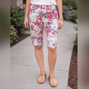 St. John’s Bay Cottagecore Floral Capri Pants Petite 12P | Vintage Inspired Gard